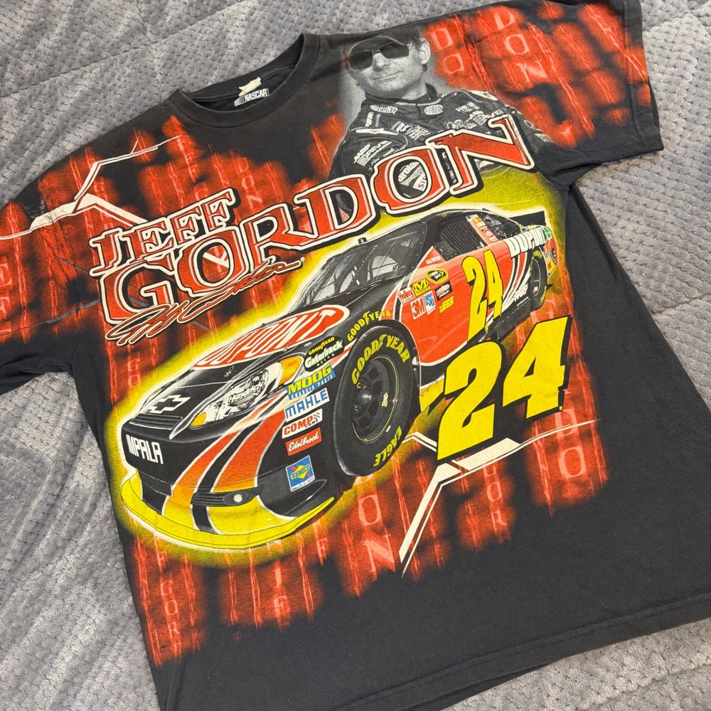 NASCAR Jeff Gordon 24 AARP Drive to End Hunger All Over Print T-Shirt Mens XL
